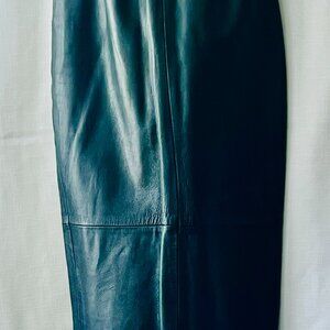 Vintage Michael Hoban North Beach Leather Pencil Skirt